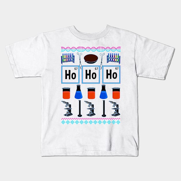 Science Gifts. Ugly Science Christmas Sweater. Ugly Chemistry Christmas. Kids T-Shirt by KsuAnn